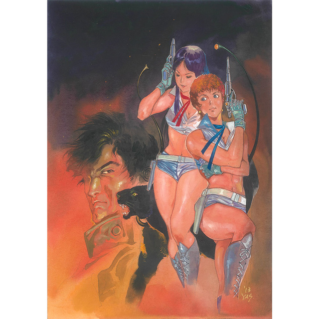 [Limited to 30 copies] Yoshikazu Yasuhiko original art reproduction &quot;Dirty Pair&quot;