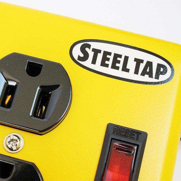 Fargo American Retro STEELTAP Iron AC 4 Outlets with Lightning Surge Guard PT400YE Yellow