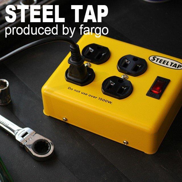 Fargo American Retro STEELTAP Iron AC 4 Outlets with Lightning Surge Guard PT400YE Yellow