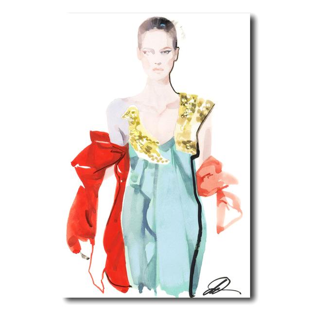 David Downton [Valentino Couture Fall 2018] - David Downton framed art print