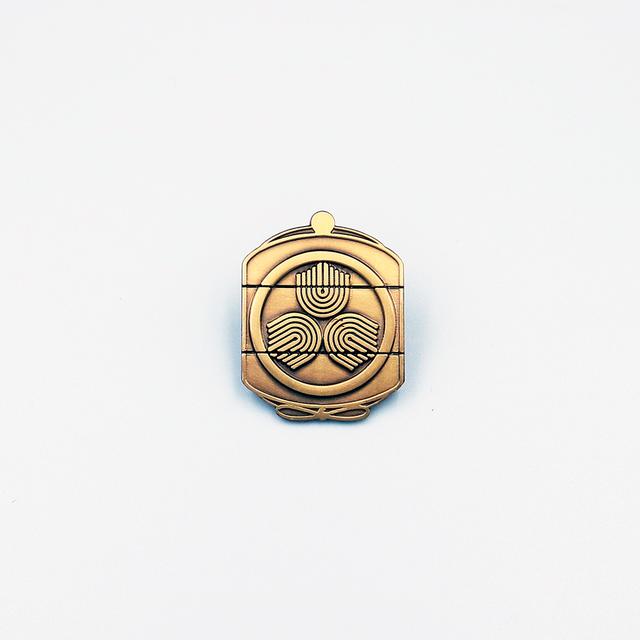 GINZA TSUTAYA BOOKS original pins for stationery lovers Inro with three-stroke tip crest