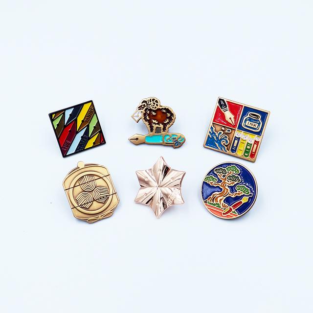 GINZA TSUTAYA BOOKS Original Pins Complete Set for Stationery Lovers