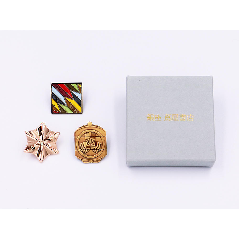 GINZA TSUTAYA BOOKS Original Pins for Stationery Lovers Pen Tip Square