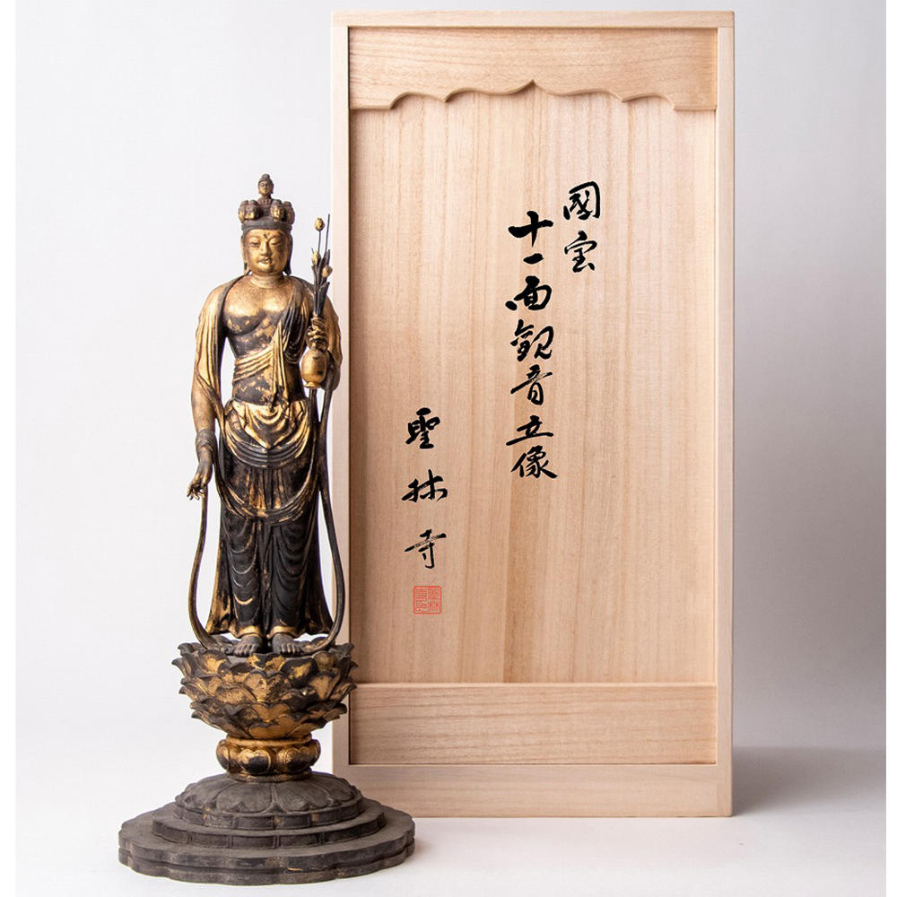 [Special order] National treasure Eleven-faced Kannon standing statue, officially recognized by Seirinji Temple (redeveloped wood carving) [TSUTAYA BOOKS exclusive]