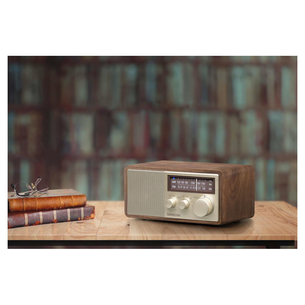 Sangean FM/AM Radio/Bluetooth Speaker WR-302 Walnut