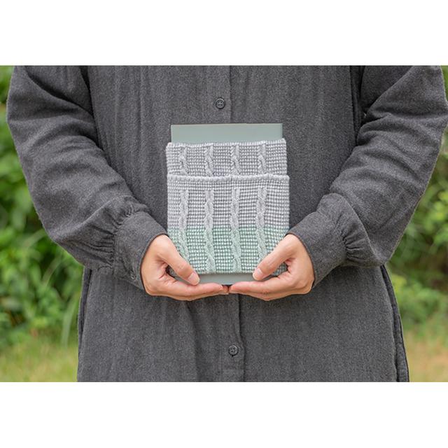 Book sweater (light gray/mint)