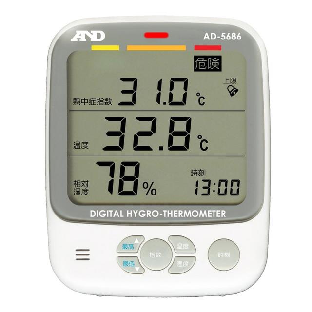 Measures humidity and heat index Environmental temperature and humidity meter/heat stroke index meter Heat stroke index monitor AD-5686 A&amp;D