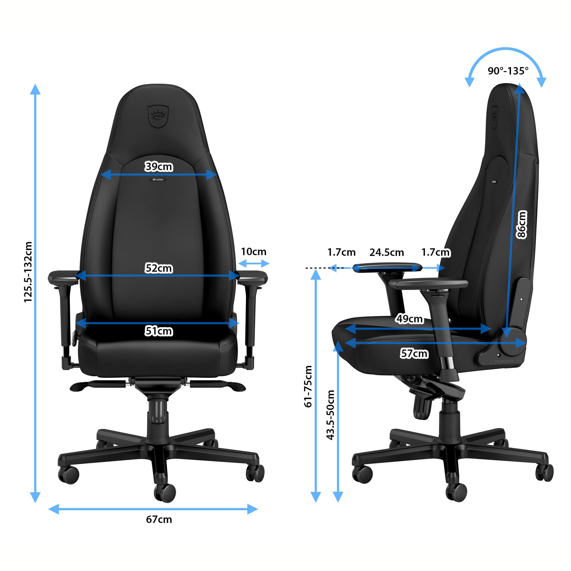 [Pre-order] noblechairs ICON BLACK EDITION