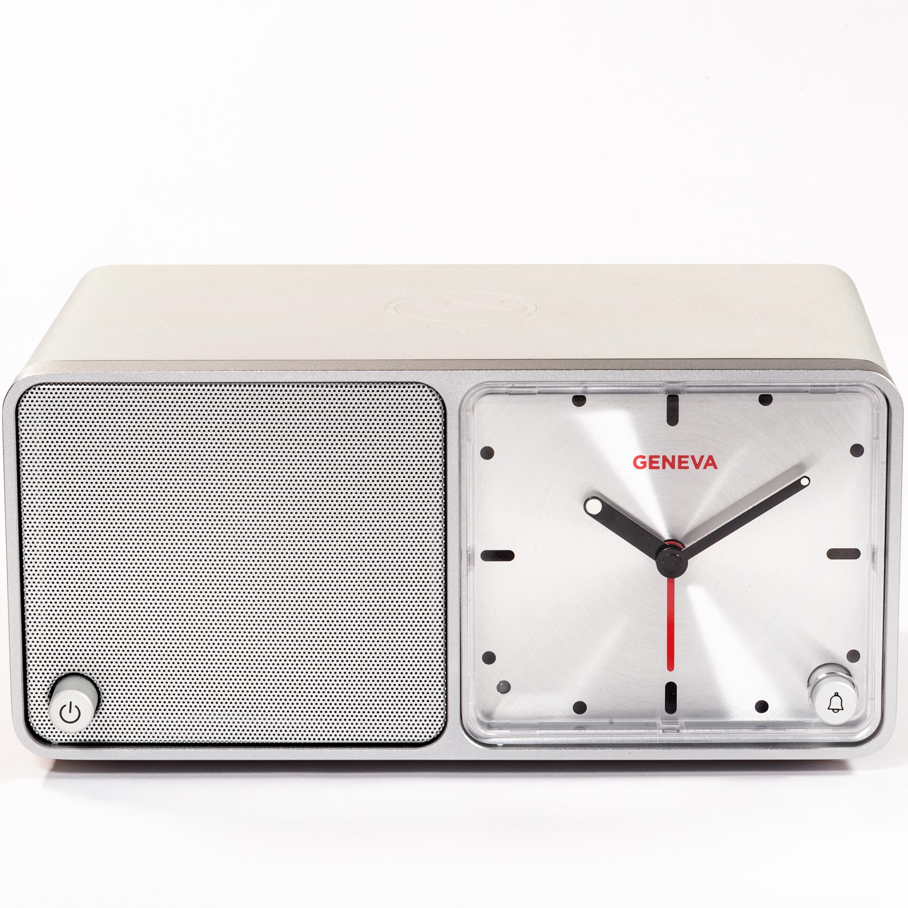 GENEVA Bluetooth(R) Speaker with Clock GENEVA Time (White)