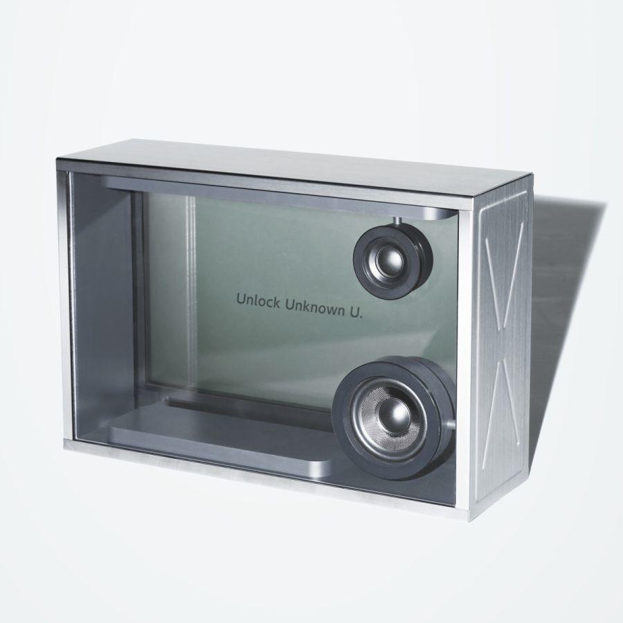 COTODAMA Lyric Speaker Box Lyric Speaker Box MILITARY SILVER Speaker