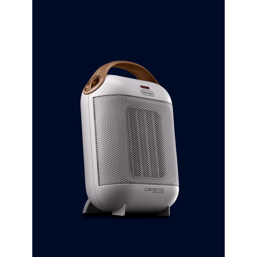 DeLonghi Capsula Ceramic Fan Heater, Ivory White