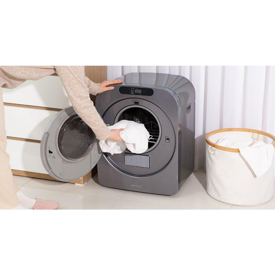 ■ESTILO Small clothes dryer, pearl white