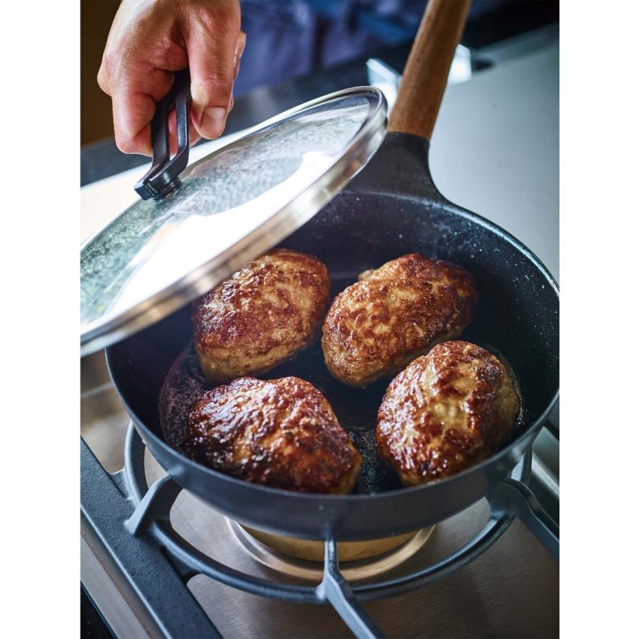 Vermicular Frying Pan, 24cm, Deep, Oak