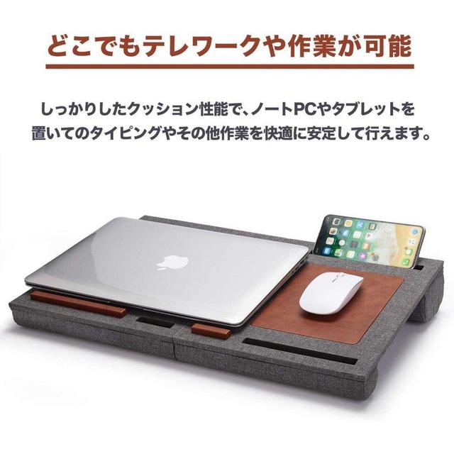 Knee-top PC desk with mouse pad, 2 colors