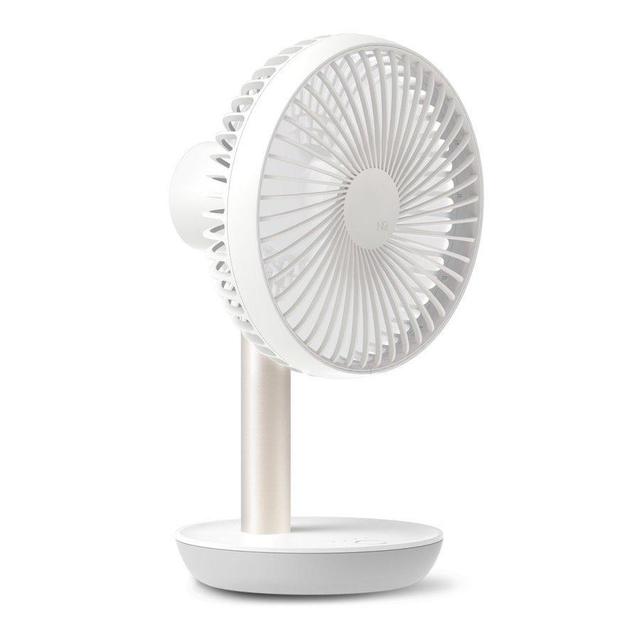 LUMENA Desktop USB Fan with Circulator Function, White, LUMENA-FS-WT