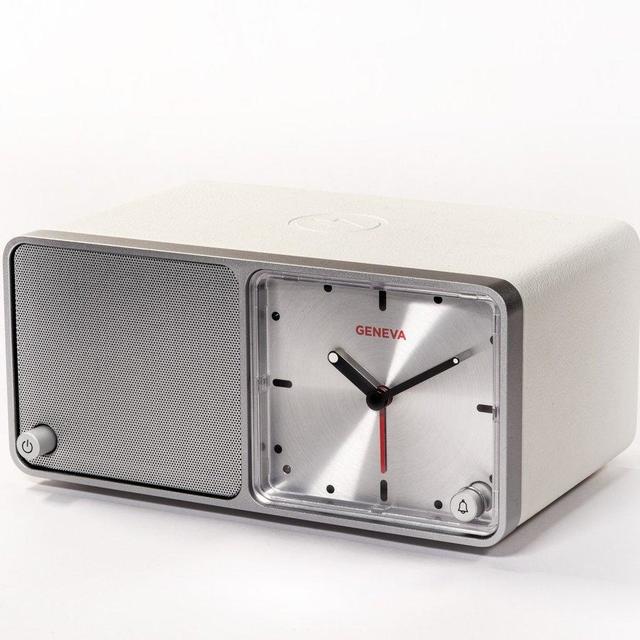 GENEVA Bluetooth(R) Speaker with Clock GENEVA Time (White)