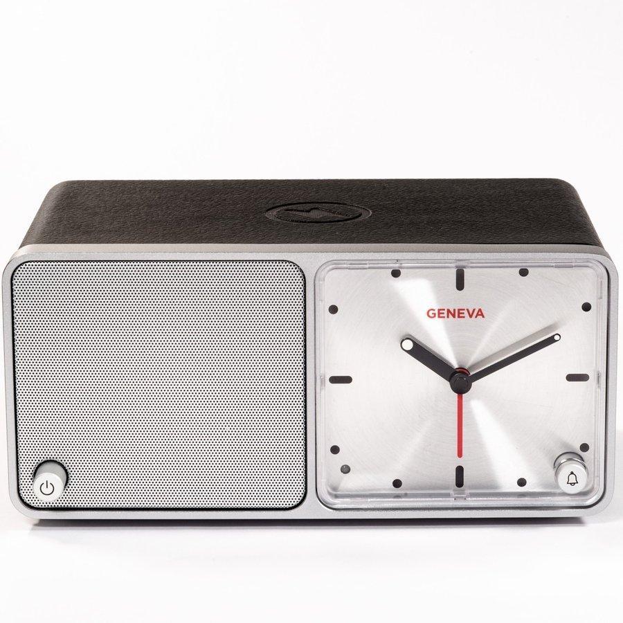 GENEVA Bluetooth(R) Speaker with Clock GENEVA Time (Black)