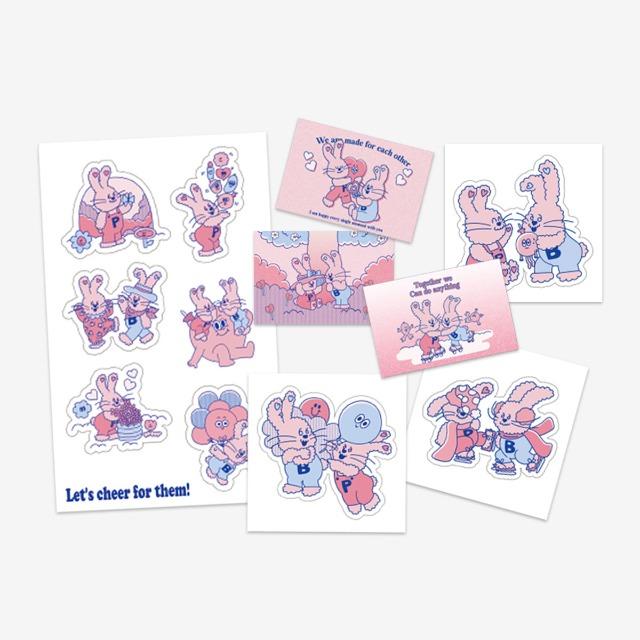 [ondat!] PLEABUDDY Sticker 7-piece set / BALLOON FRIENDS