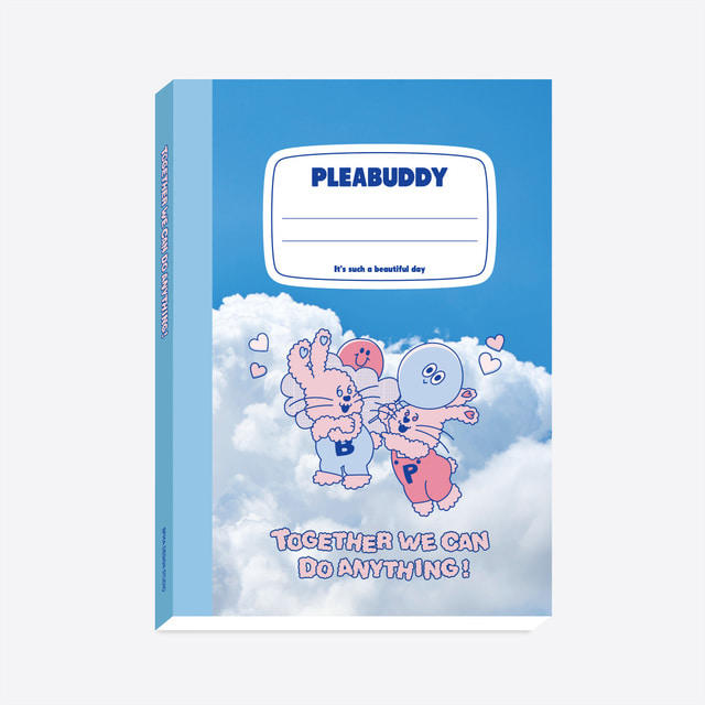 [ondat!] PLEABUDDY B6 Notebook (Sky Blue/Pink) / BALLOON FRIENDS