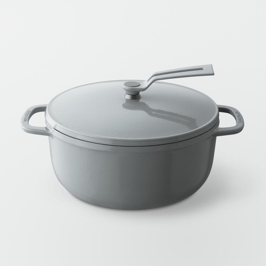 Vermicular Oven Pot 2 22cm [Oyster Gray] (Self-standing lid)