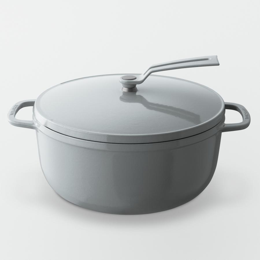 Vermicular Oven Pot 2 26cm [Oyster Gray] (Self-standing lid)