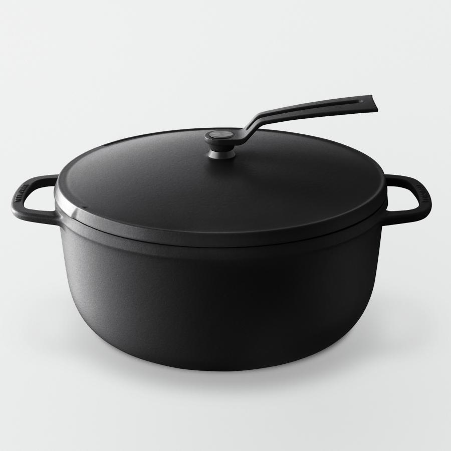 Vermicular Oven Pot 2 26cm [Matte Black] (Self-standing lid)