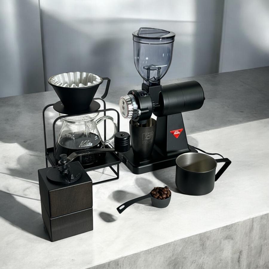 [New specification / Produced by TSUTAYA ELECTRICS] Kalita Black Kalita Black Reprint Nice Cut G Electric Coffee Mill KB-15