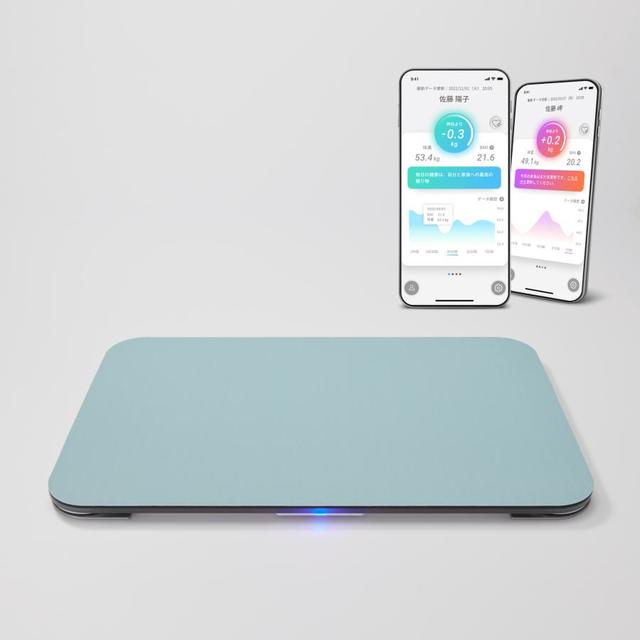 Smart Bath Mat, Weight Scale, Smartphone Linked, Green