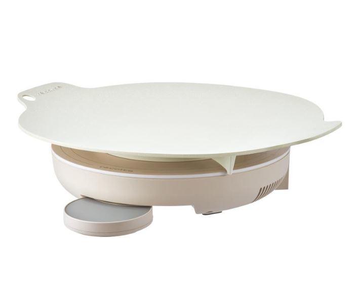 Tabletop IH Cooking Griddle Cream White Recolte