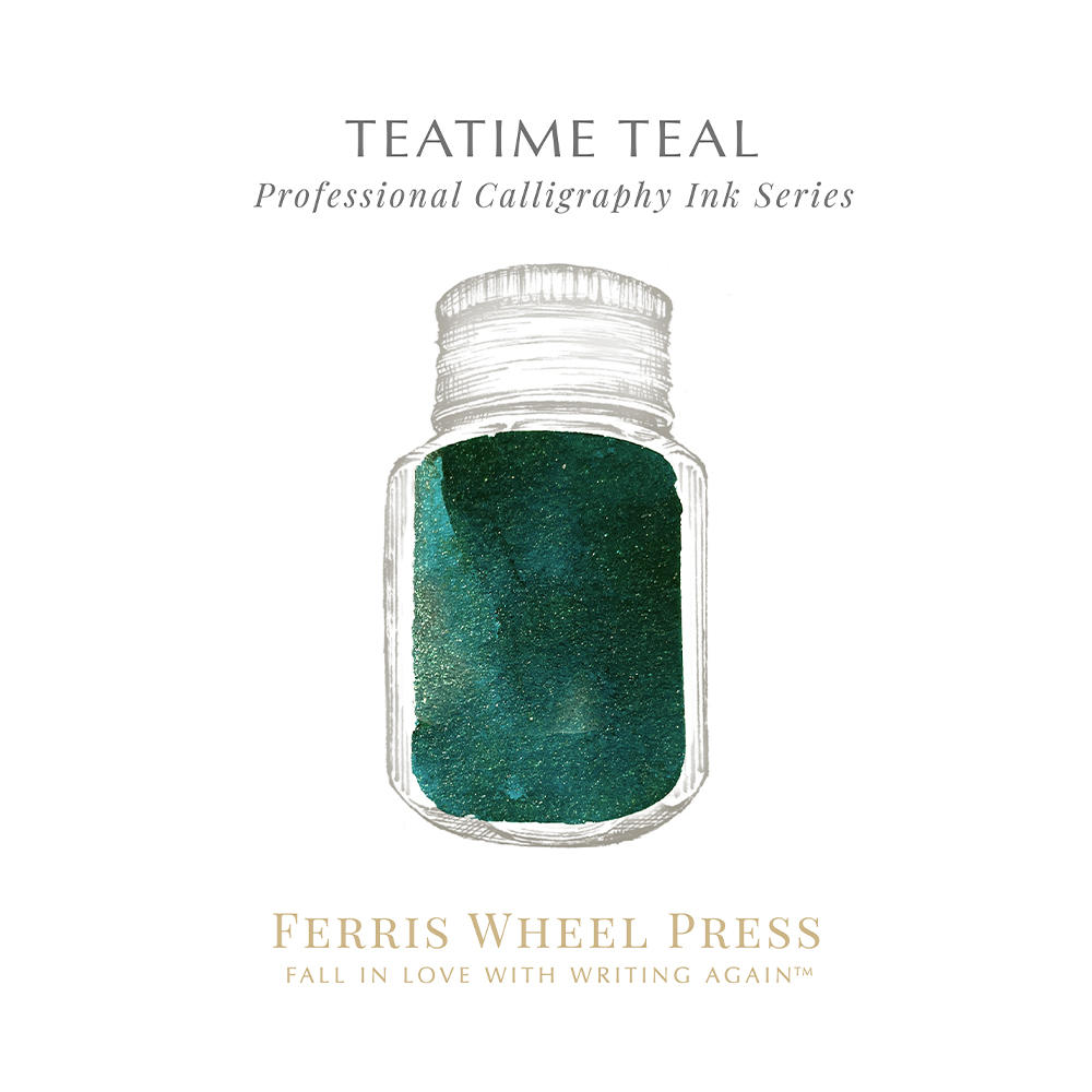 [28ml] Ferris Wheel Press Fanciful Events Collection (pigment ink) Teatime Teal Ferris Ink