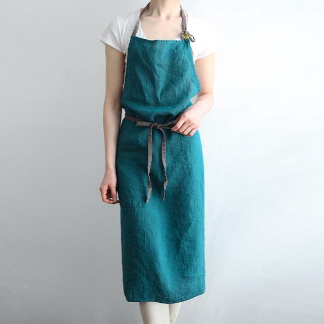 Lino e Lina A234 Full Apron Manon Blue Pavone