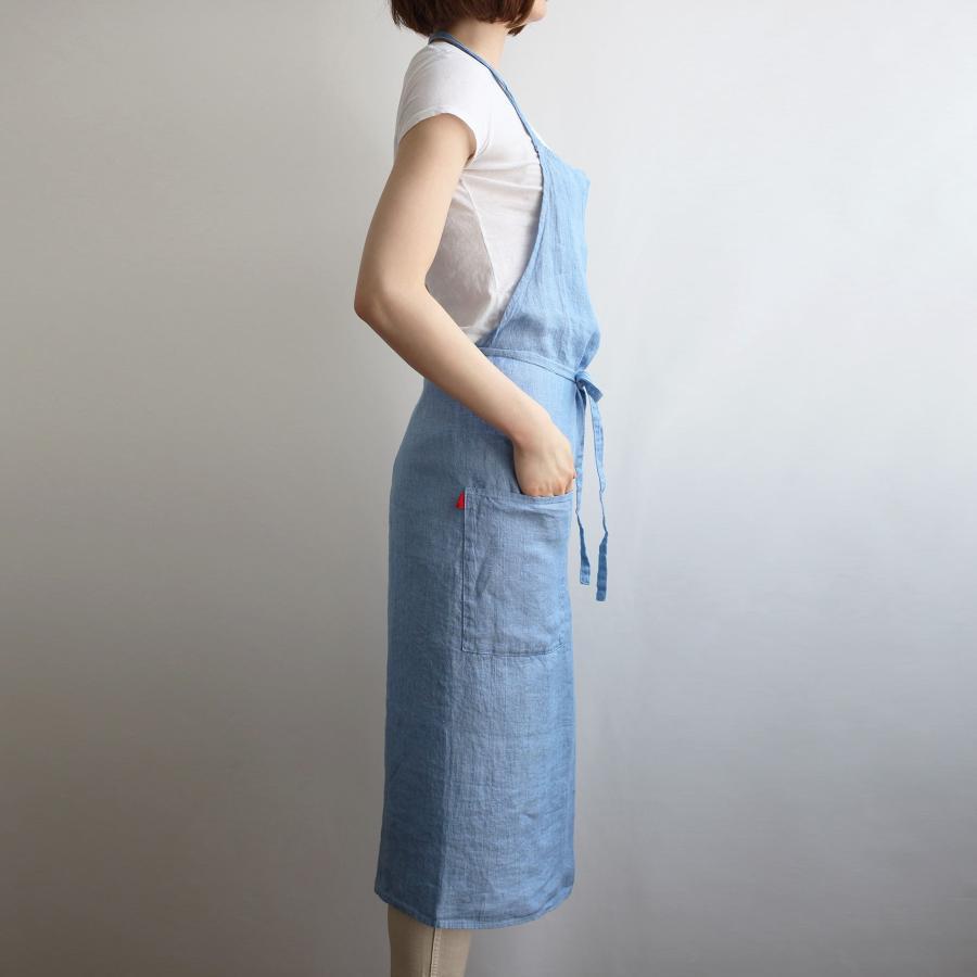 Lino e Lina A551 Full Apron Manon Blue Ciel