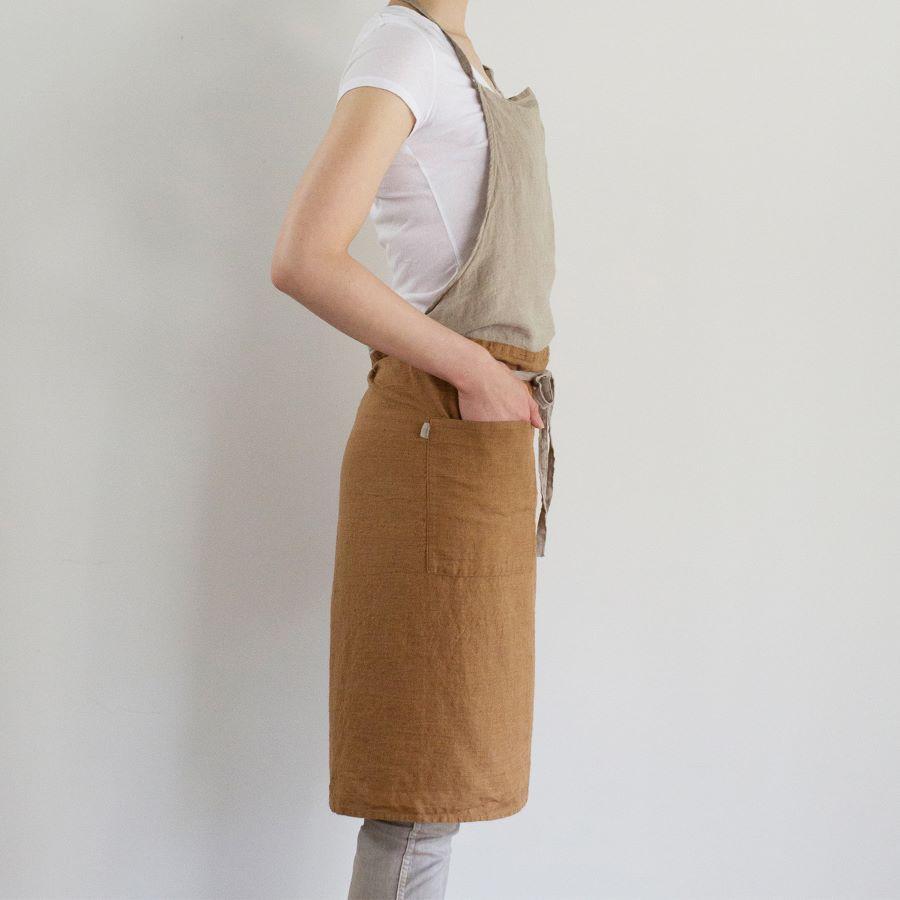 Lino e Lina A131 Full Apron Karina Ocher