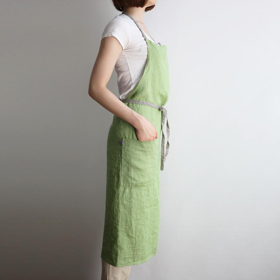 Lino e Lina A571 Full Apron Manon Lettuce Green