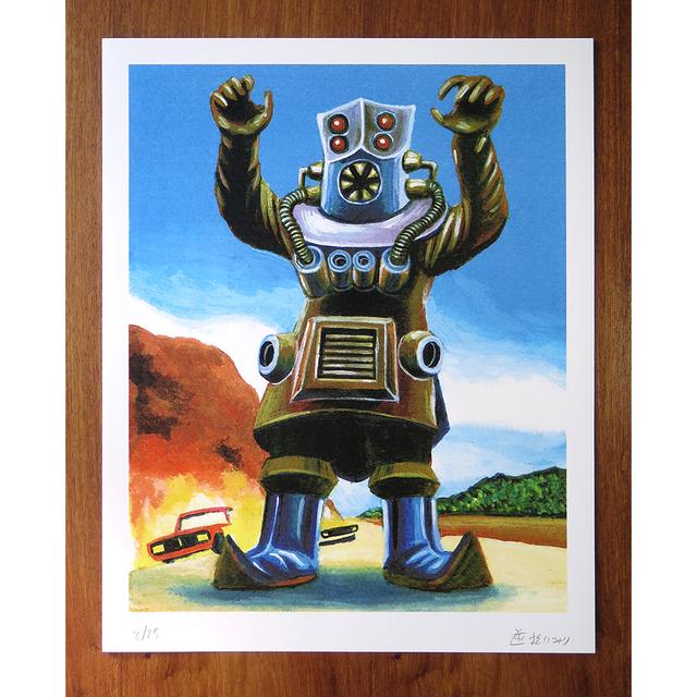 [Print: Signed] Poaching Robot Burgan