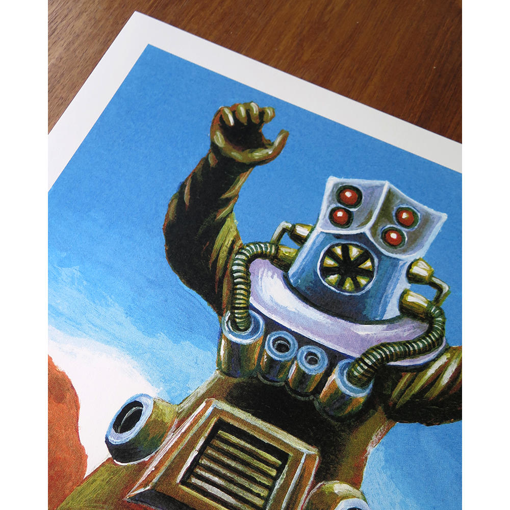 [Print: Signed] Poaching Robot Burgan