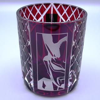 [TSUTAYA BOOKS Original] Ultraman Zero Edo Kiriko Glass Red