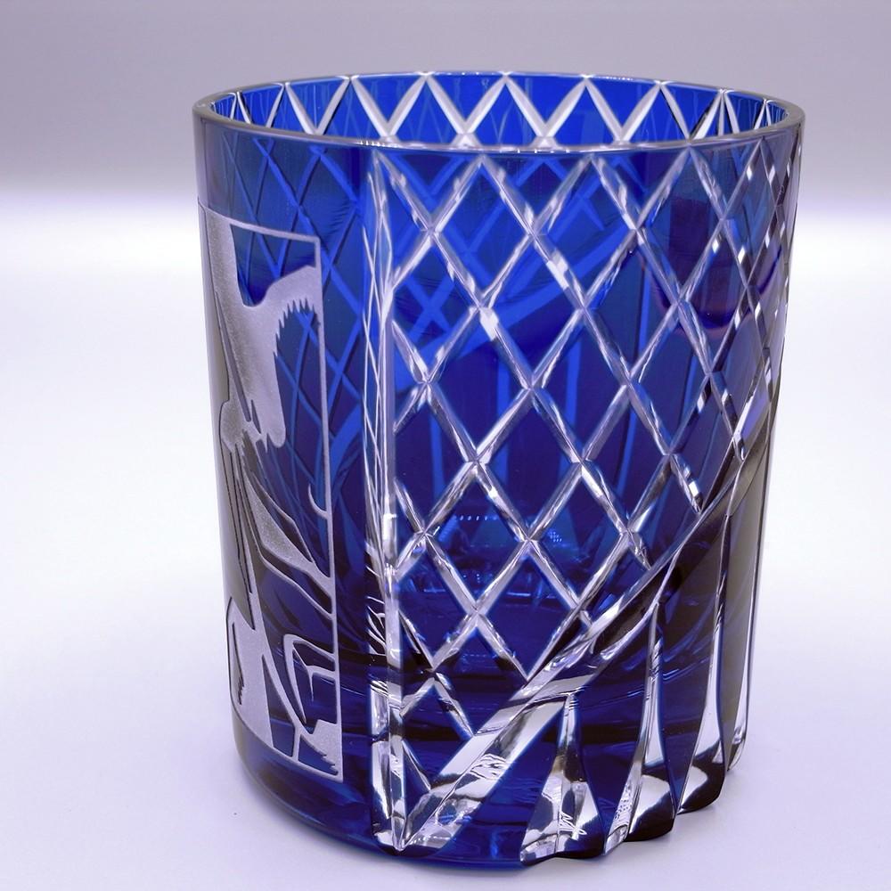 [TSUTAYA BOOKS Original/Made to Order] Ultraman Zero Edo Kiriko Glass Blue