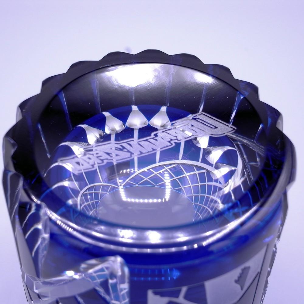 [TSUTAYA BOOKS Original/Made to Order] Ultraman Zero Edo Kiriko Glass Blue