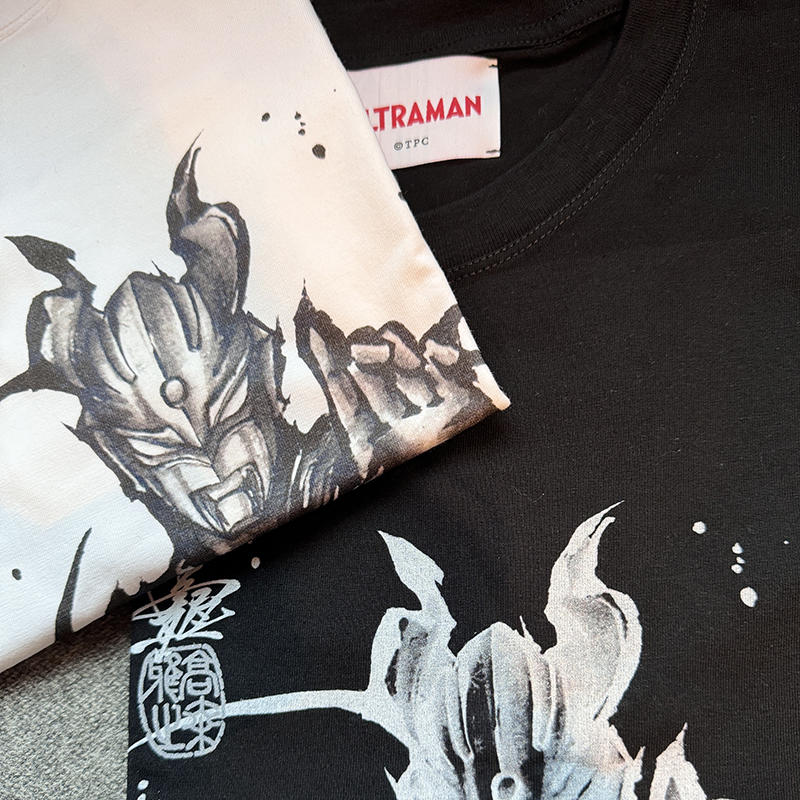 【蔦屋書店オリジナル】ウルトラマンゼロ 水墨画 Tシャツ 黒XL