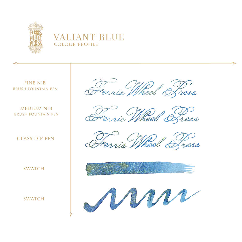 [20ml] Ferris Wheel Press Valiant Blue Ferris Ink