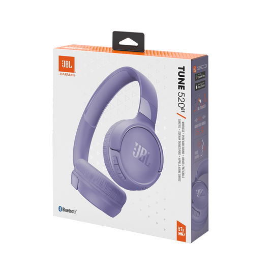 JBL Tune 520BT Wireless On-Ear Headphones / Purple