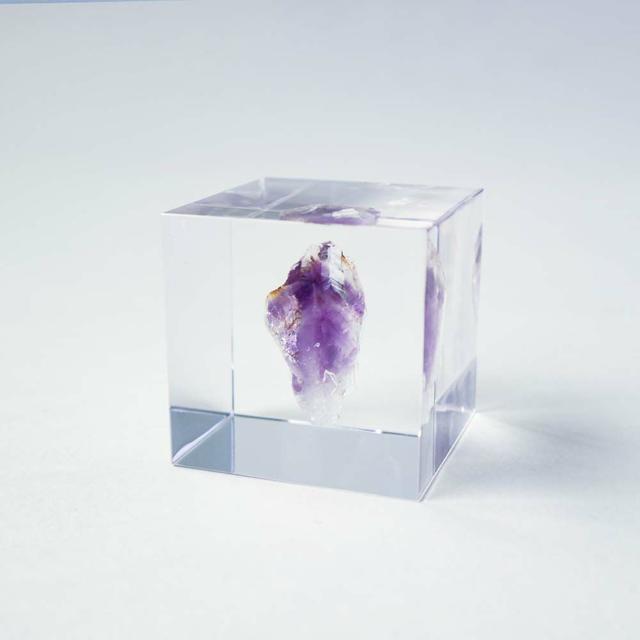 Sola cube amethyst (4cm)