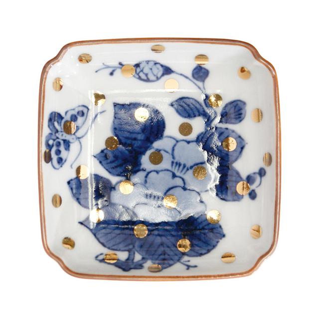 [amabro] MAME peony and butterfly pattern square plate