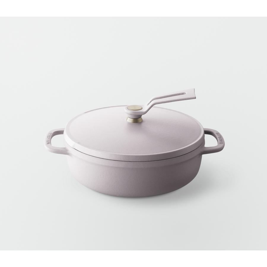 Vermicular Oven Pot 2 Shallow 18cm Matte Cloud Pink