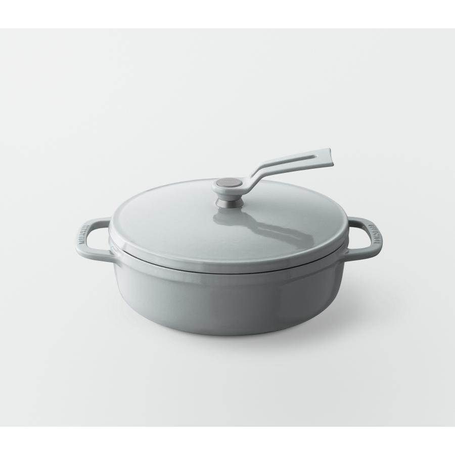 Vermicular Oven Pot 2, Shallow, 18cm, Oyster Gray