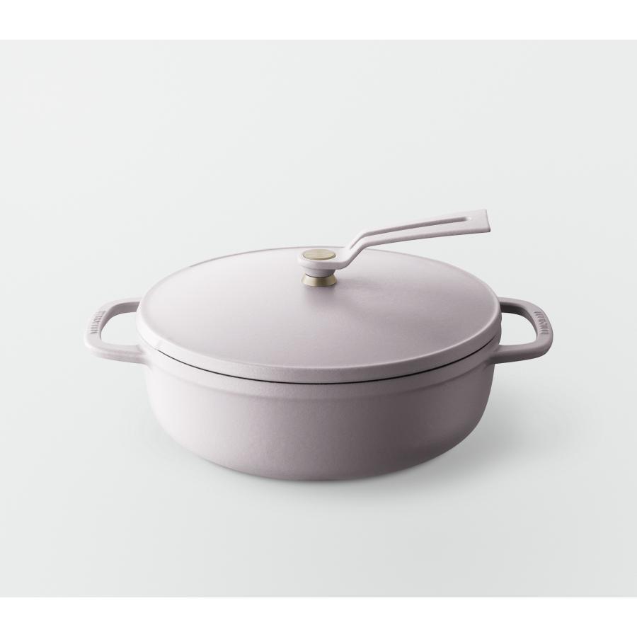 Vermicular Oven Pot 2 Shallow 22cm Matte Cloud Pink