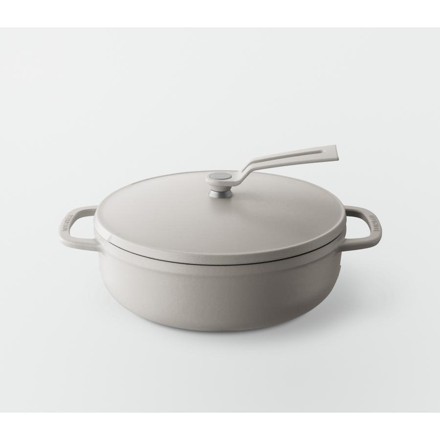 Vermicular Oven Pot 2 Shallow 22cm Matte Linen Beige