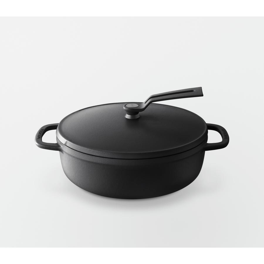 Vermicular Oven Pot 2 Shallow 22cm Matte Black