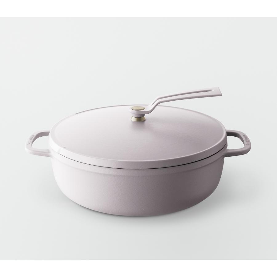 Vermicular Oven Pot 2 Shallow 26cm Matte Cloud Pink